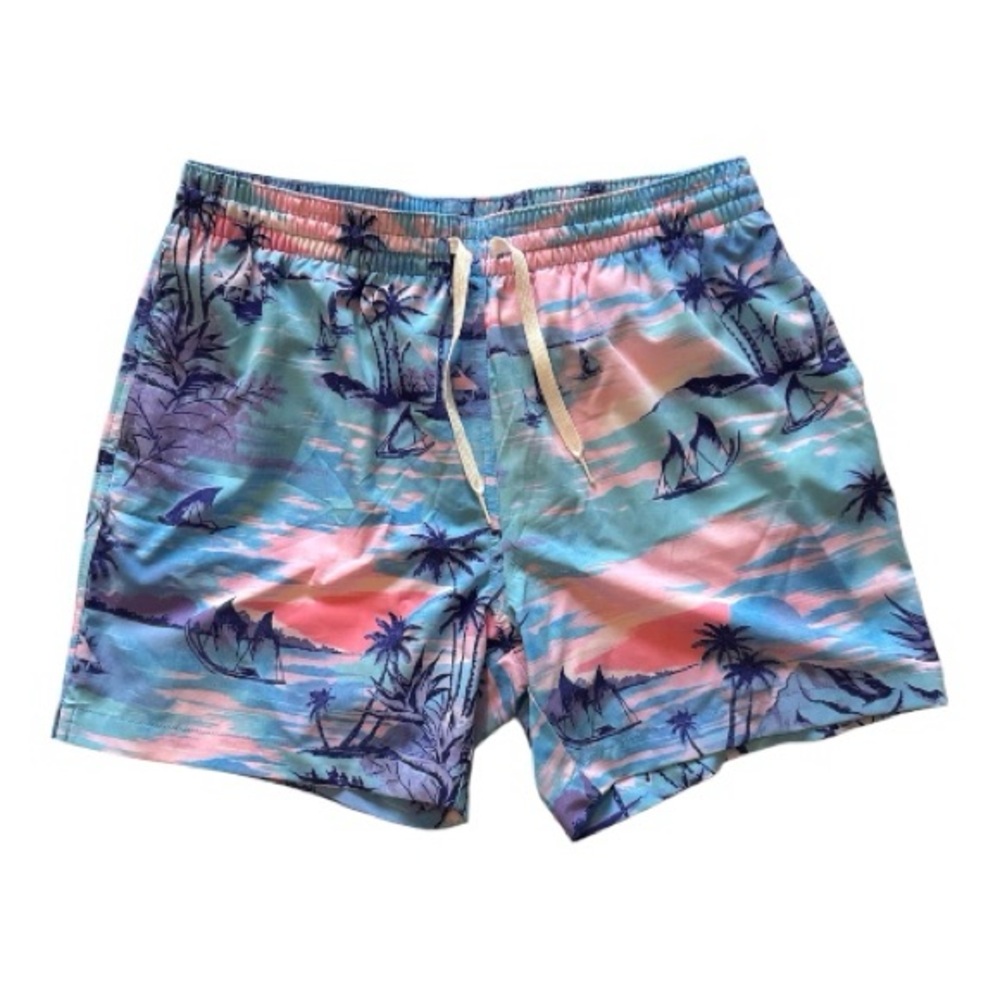 Chubbies Blue and Pink Tropical Swim Trunks